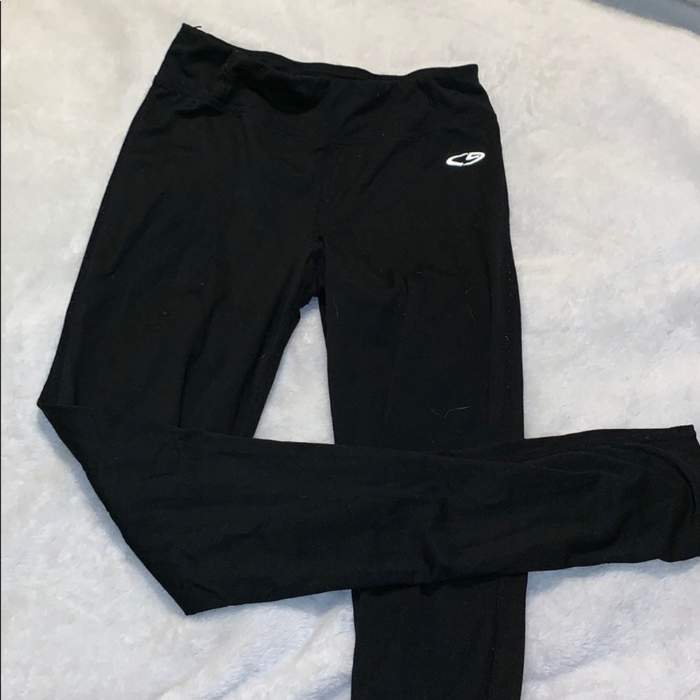 black cotton leggings